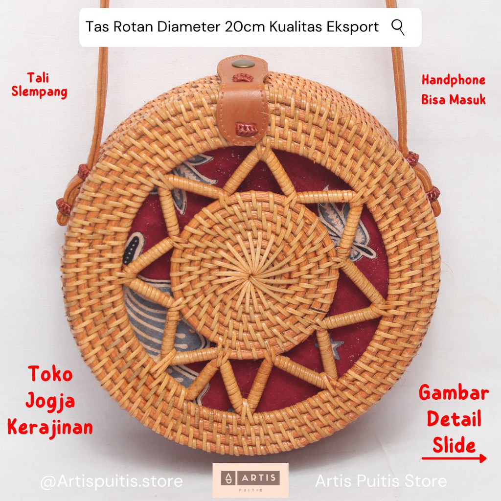 TAS ROTAN MOTIF TALI SLEMPANG ORIGINAL KUALITAS EKSPORT KIRIM DARI JOGJA ONGKIR MURAH TAS TRENDY HAR