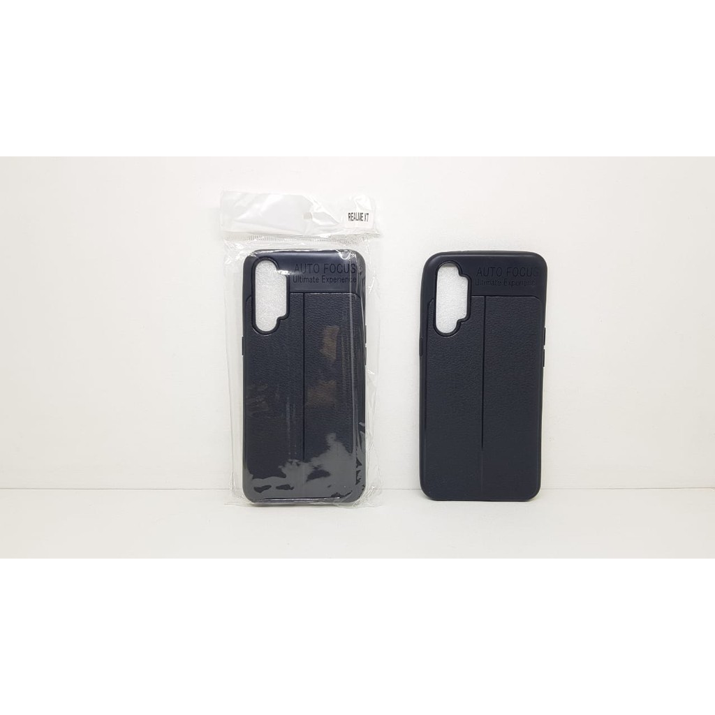 Auto Fokus Realme XT 6.4 inchi Leather Soft Case Realme XT 6.4&quot; AUTOFOCUS Motif Kulit Jeruk