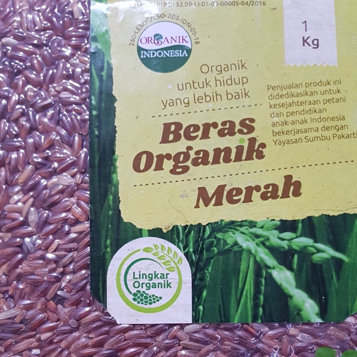 

Beras Merah Organik merk Lingkar Organik 1 kg