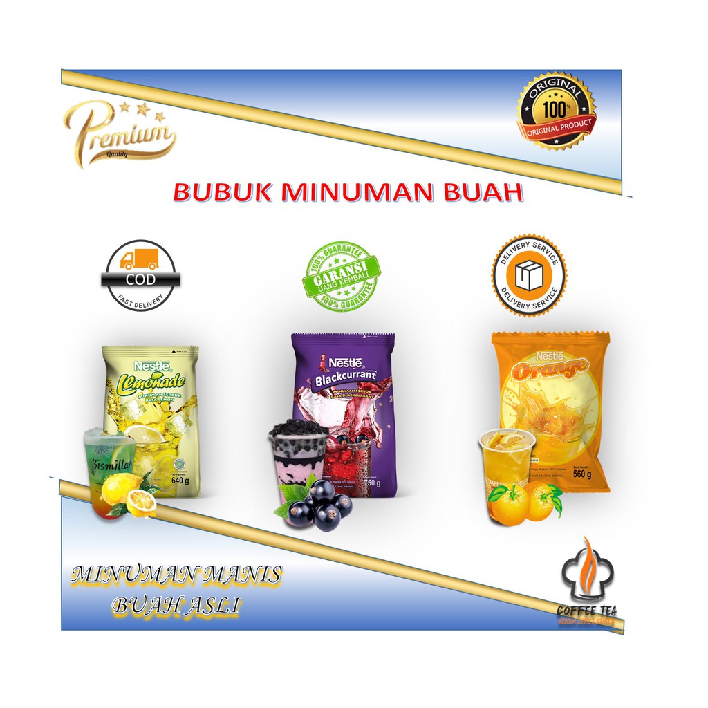 

Bubuk Minuman Premium Aneka Rasa Buah Segar Lemon Jeruk Blackcurrant Es Krim Kekinian 1 Kg Surabaya