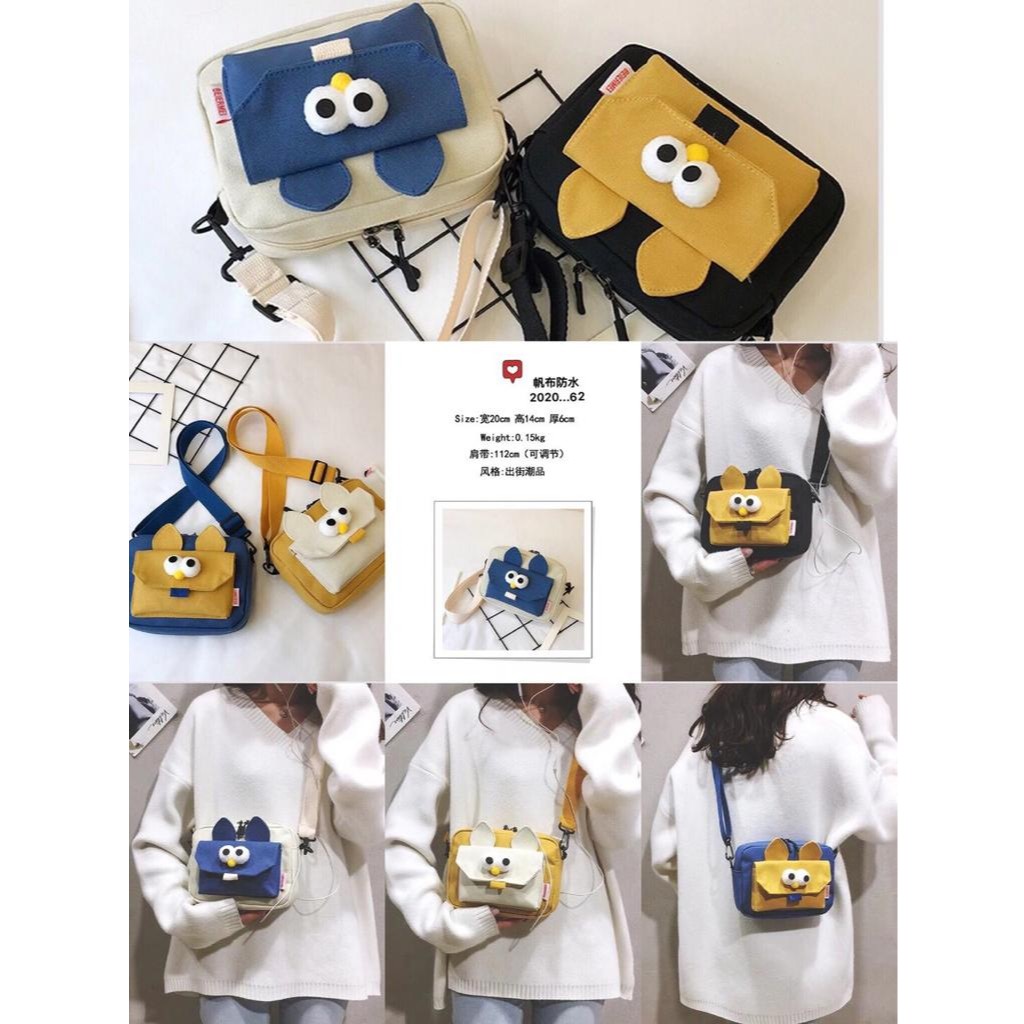 TAS SELEMPANG SLING BAG BOXY LUCU IMPOR 2020#