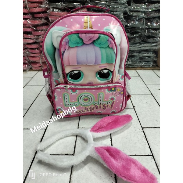 Ransel Lol bando Tas Ransel anak sekolah glosy free bando