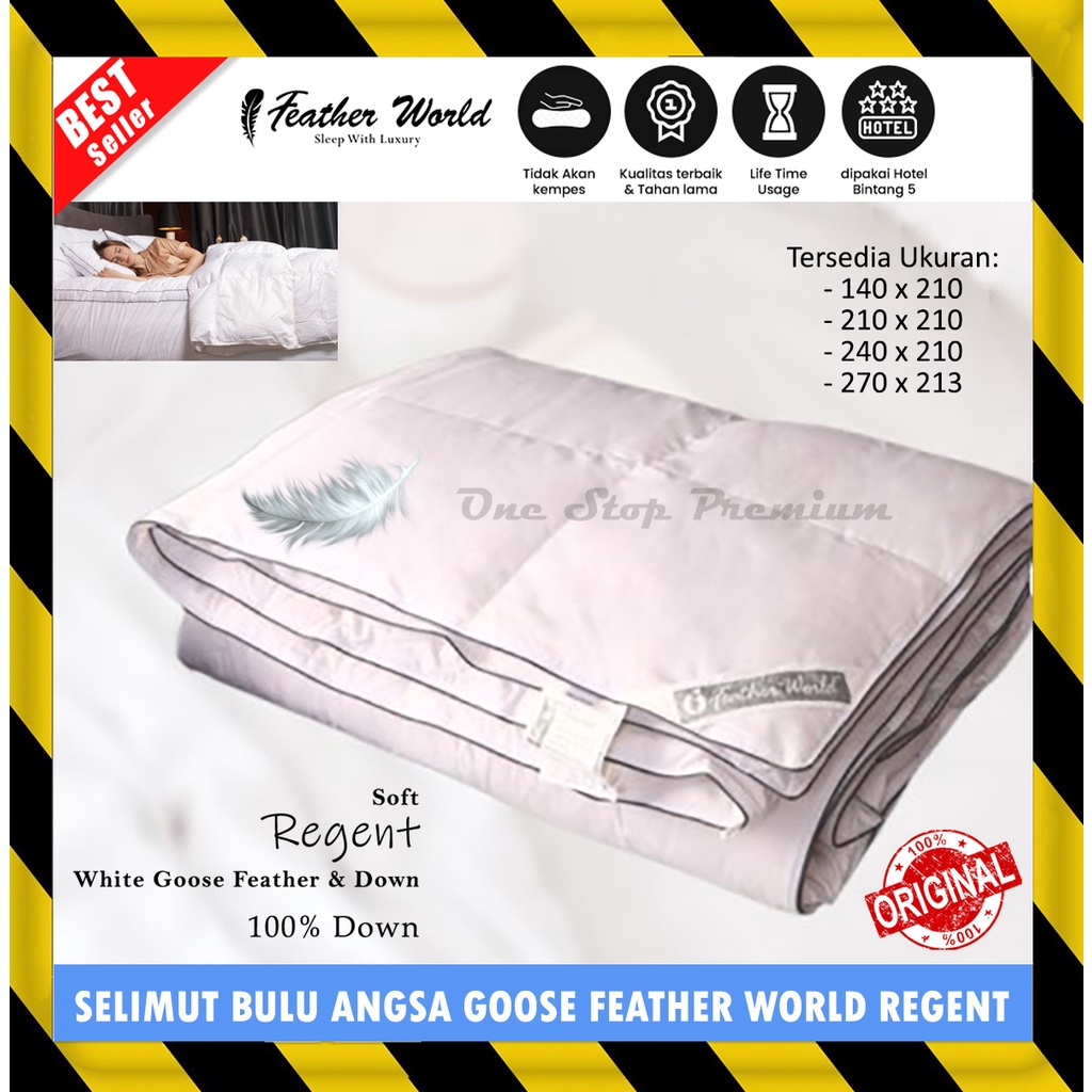 SELIMUT BEDCOVER BED COVER HOTEL BINTANG LIMA 5 BULU ANGSA PREMIUM GOOSE FEATHER WORLD INNER DUVET Q