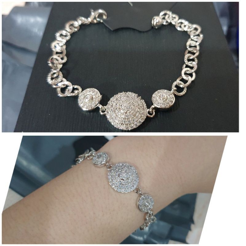 Gelang Zircon Premium Lapis emas tidak karatan dan anti alergi Bracelet Premium Quality 0293