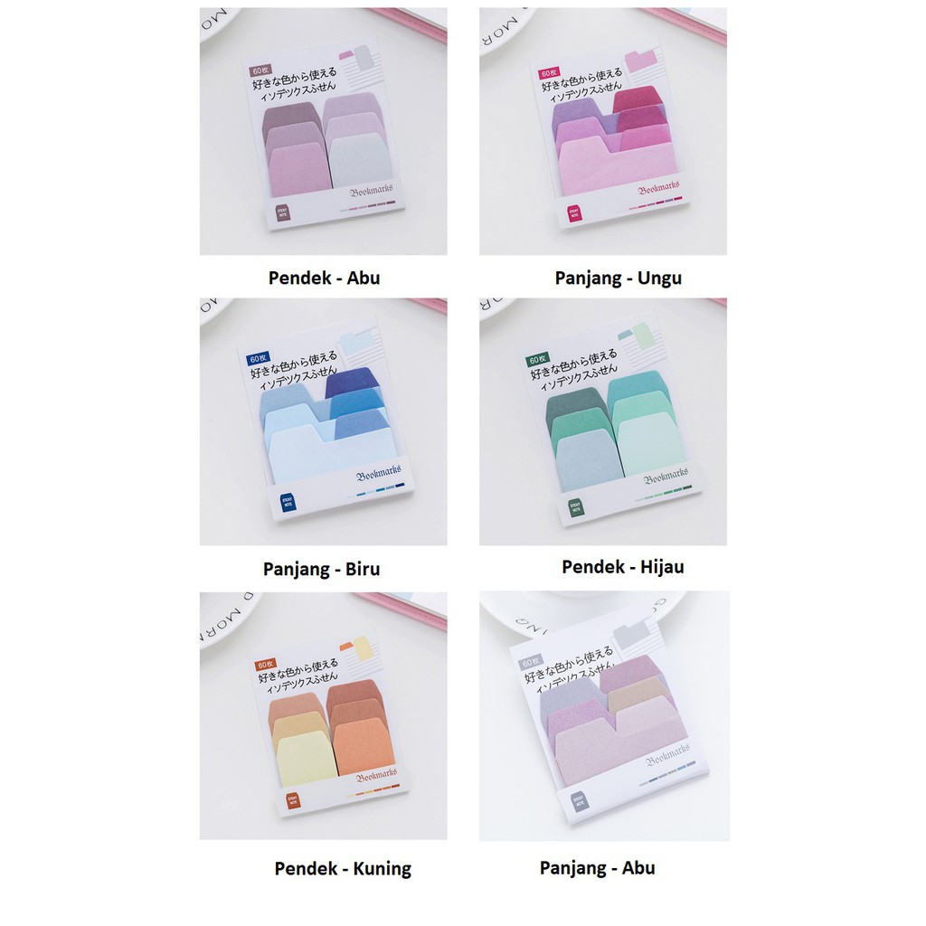 [DZ] ST146 - Bookmark Pembatas Buku Sticky Note Memo Notes
