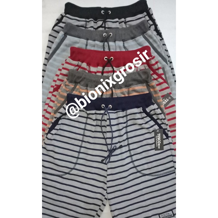 Celana Pendek Pria Kolor Dewasa Model Salur/Garis Terbaru Babyterry Premium Adem Original Bandung