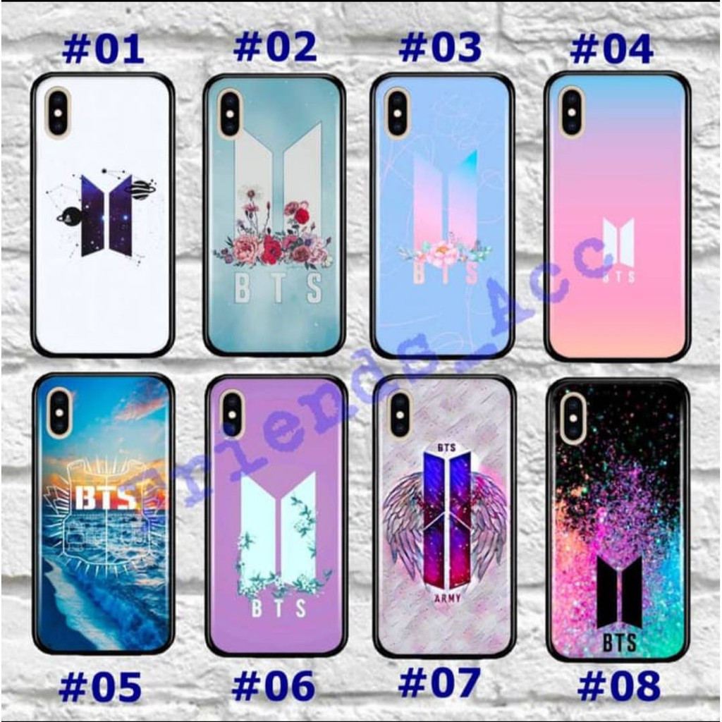 SAMSUNG GRAND PRIME , J2 PRIME , J5 PIME , J7 PRIME PREMIUM CASE CASING GLASS MOTIF 5 BTS