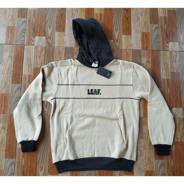 LEAF Hoodie OG Logo Stripe Cream