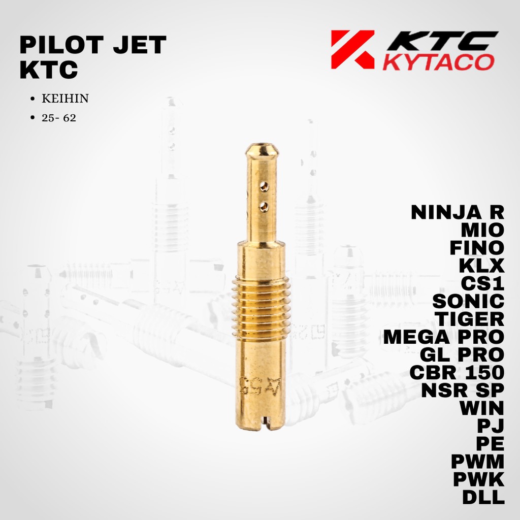 Pilot jet spuyer KTC Tiger pe28 mio pwk ninja R klx sonic cbr nsr pj pwm