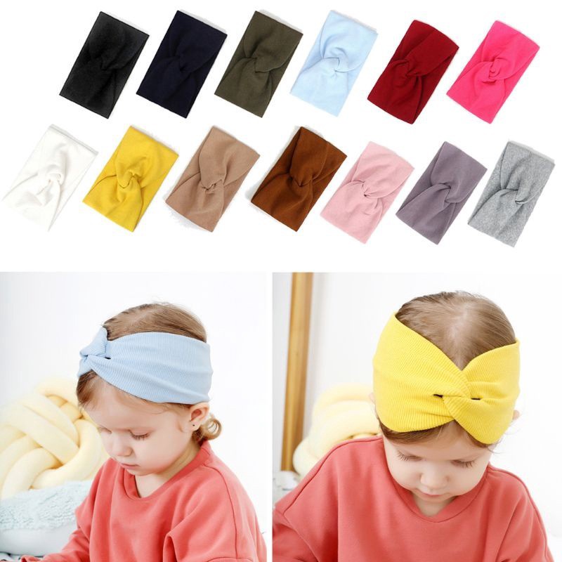 DK Bandana SIMPUL SILANG Elastis / Top Knot Headband Bandana Anak Perempuan