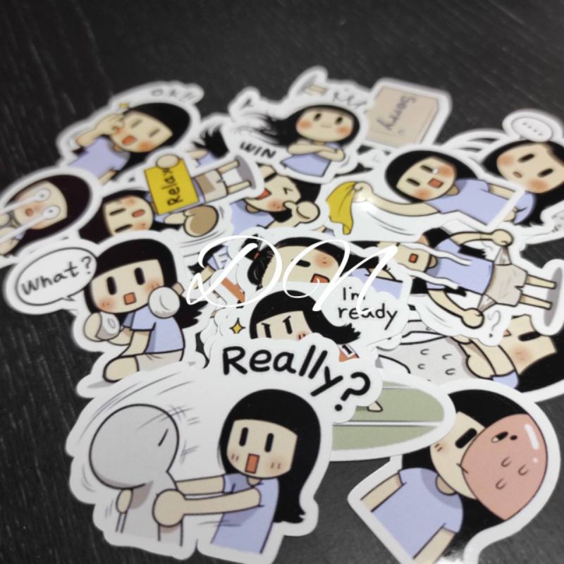 

Stiker kertas karakter line smail brush 25 pcs sticker accesoris