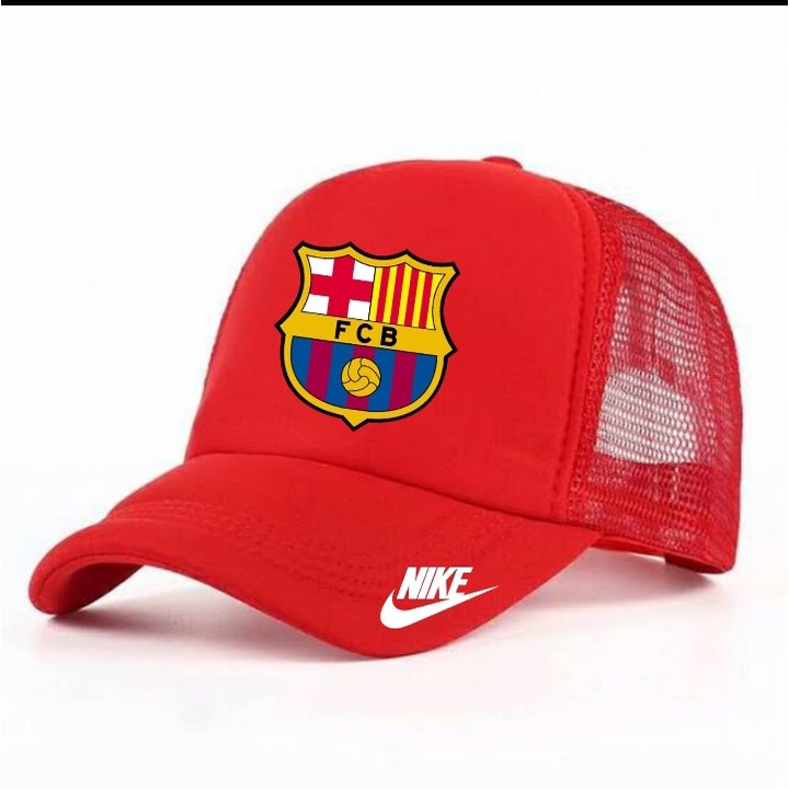 [terlaris] TOPI TRUCKER JARING LOGO FC BARCELONA/TOPI KEREN DEWASA/TOPI DISTRO