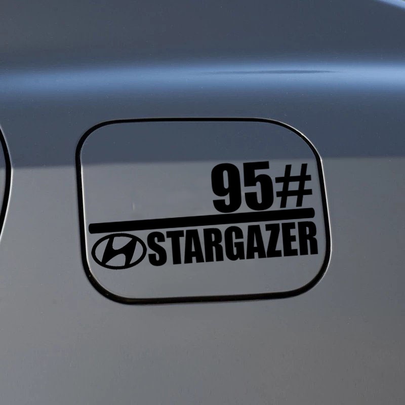 Tank Cover Stargazer Stiker Tutup Tangki Bensin Mobil Hyundai Car Sticker Petrol Fuel Carbon Hitam Putih Merah