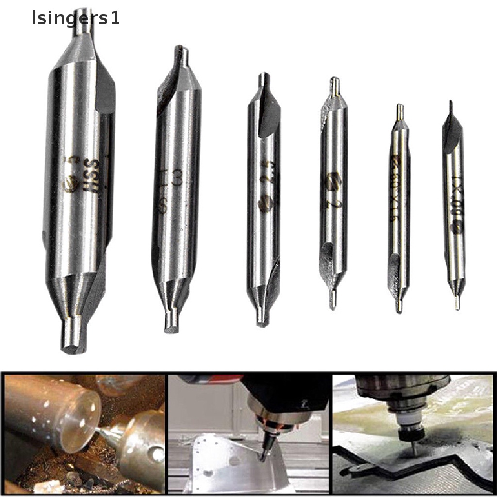 (lsingers1) 6pcs / Set Mata Bor Countersink HSS Untuk Mesin Bubut