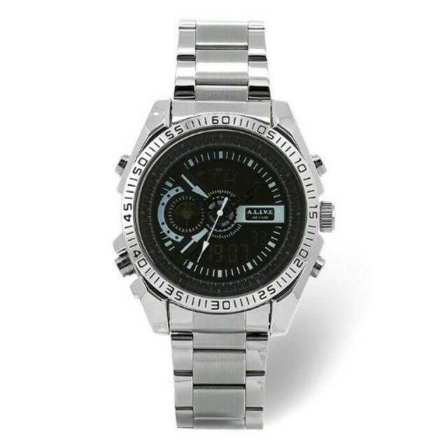 JAM TANGAN PRIA ORIGINAL SOPHIE MARTIN PARIS BOWIE GAL803 SILVER STEEL