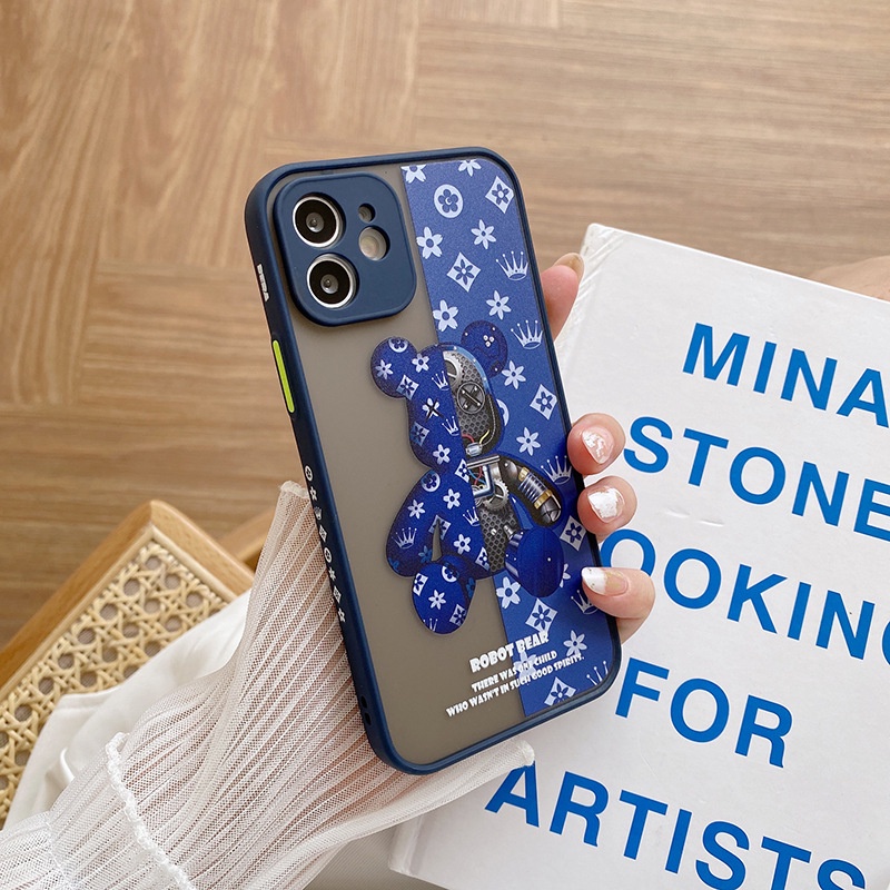 Soft Case Silikon Motif Kartun Beruang Untuk IPhone 12 13 11 Pro Max X Xs Max Xr 5509