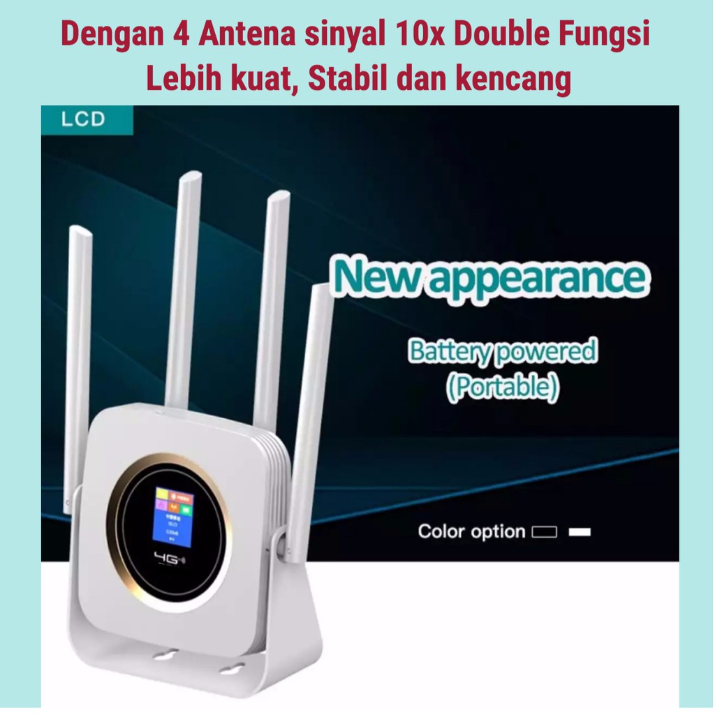 Modem 4g Wifi Portable Simcard Router Wireless Hotspot Lan Kuat Super Cepat Monitor Lcd Shopee Indonesia