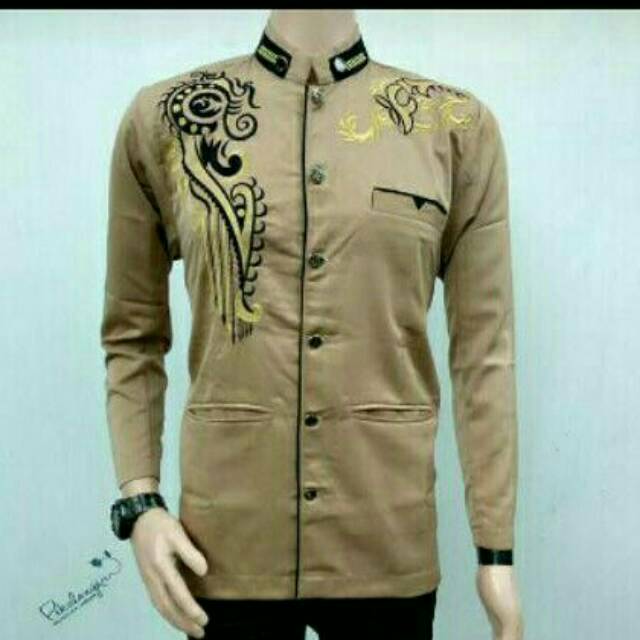 Baju jasko muslim pria warna mocca