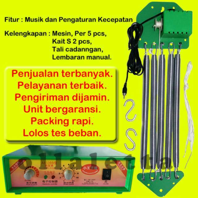 Ayunan listrik. Gratis BUBBLEWRAP. Ayunan elektrik bayi mesin otomatis. GARANSI