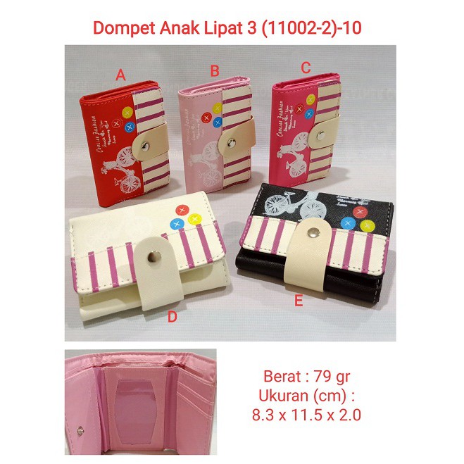 Dompet Anak &amp; Wanita Lipat 3 ( 11002-2 ) 10 Dompet murah.