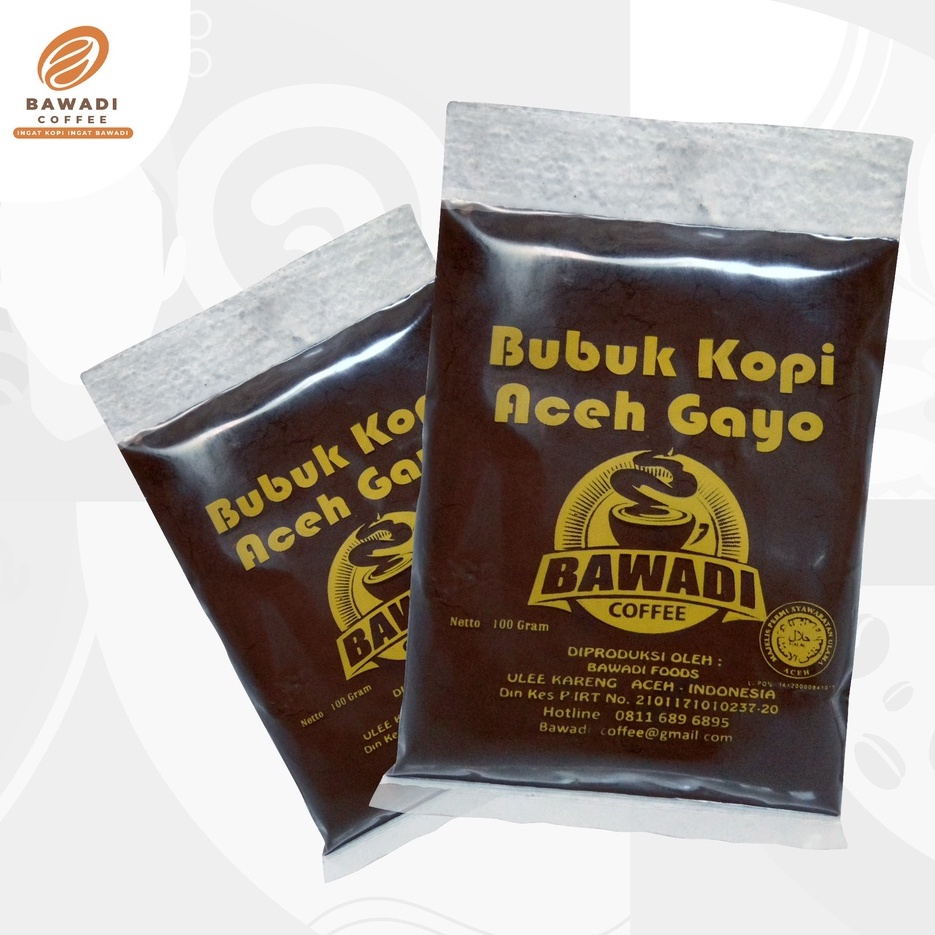 

Bawadi Coffee Aceh Gayo 100g x isi 10 Pcs Kopi Aceh