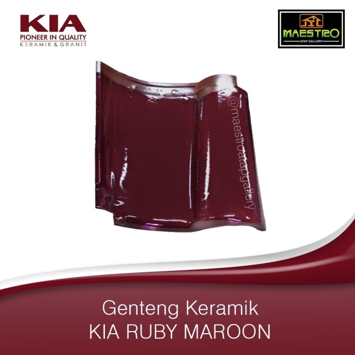 KIA Genteng Keramik Ruby Maroon Kw 1