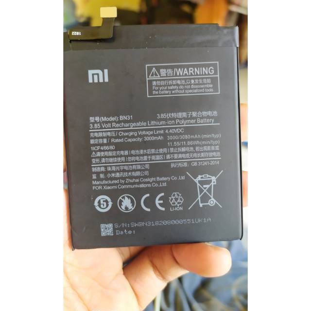 Batre xiomi redmi not 3 ORIGINAL