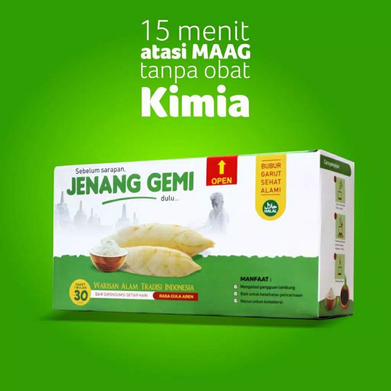 (Original) JENANG GEMI Obat Maag Original 100% Alami dan Bergaransi Uang Kembali Exp Lama Termurah