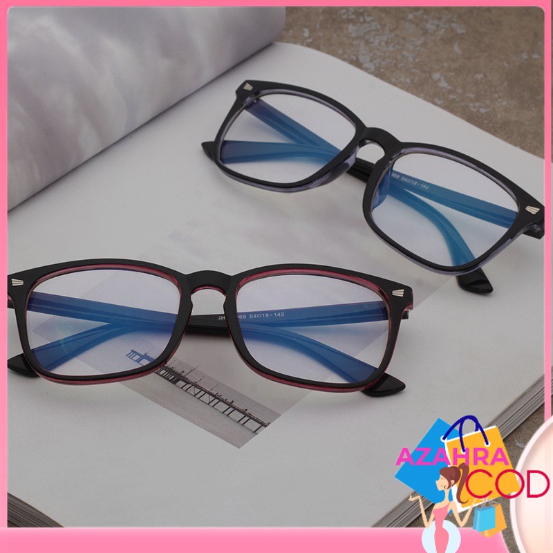 AZAHRA Kacamata antiradiasi Pria Kaca Mata Model Wanita Fashion Unisex antiradiasi blueray