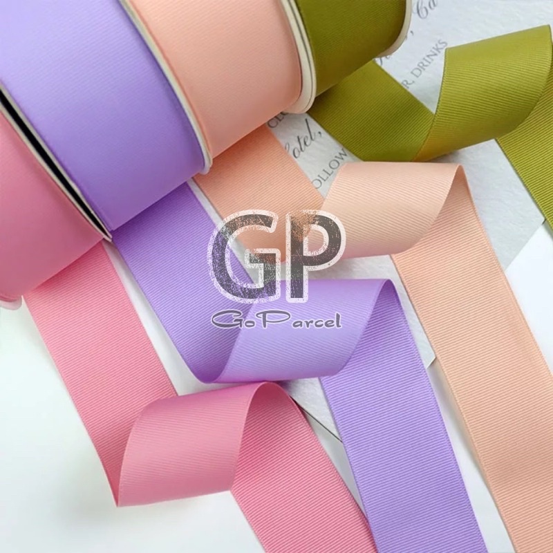 ( 3 Meter ) PITA GROSGRAIN POLOS 2 IN ( 5 CM ) - GIFT RIBBON POLYESTER GROSSGRAIN 2 INCH / PITA KADO 50MM