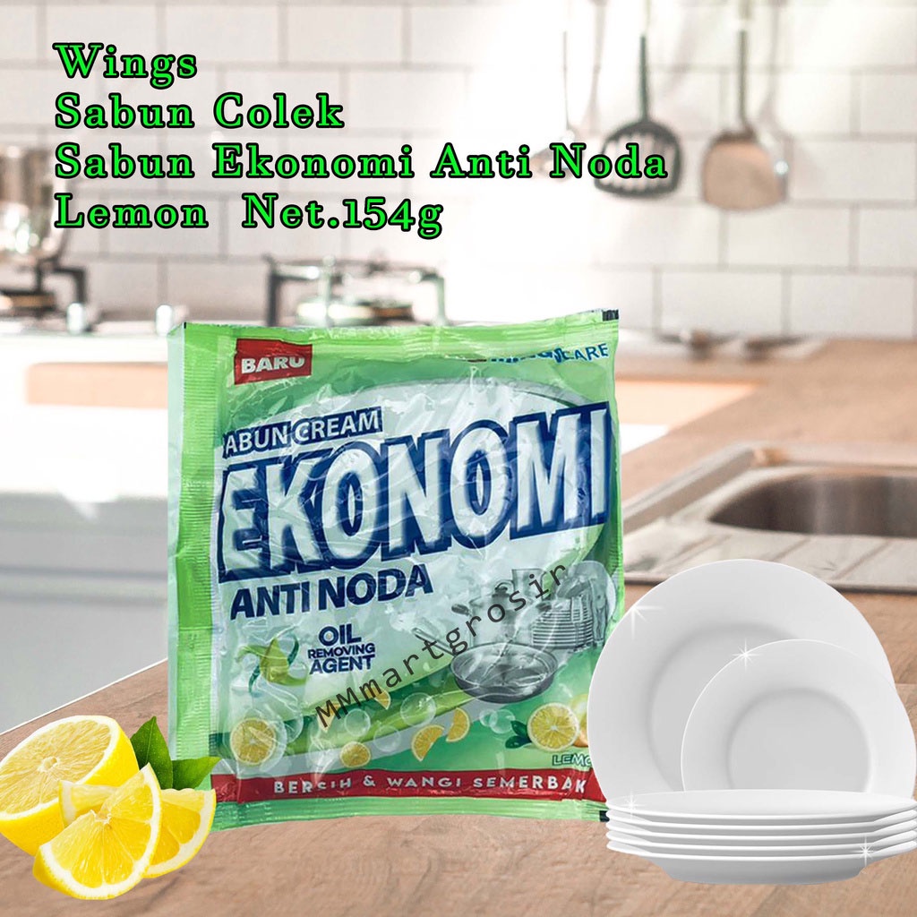 wings / sabun  colek / sabun ekonomi anti noda / Lemon / 145g