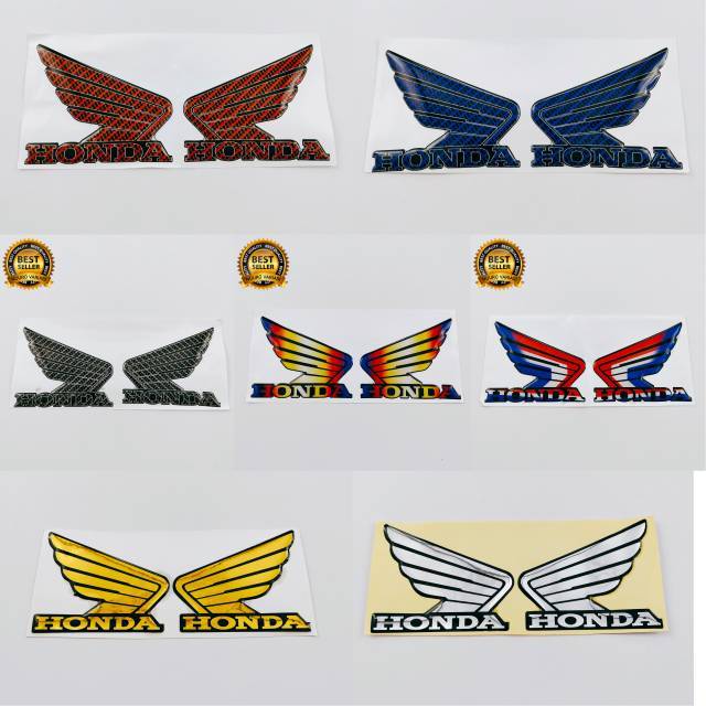 emblem timbul stiker  logo  SAYAP  WINGS HONDA  THAILAND 