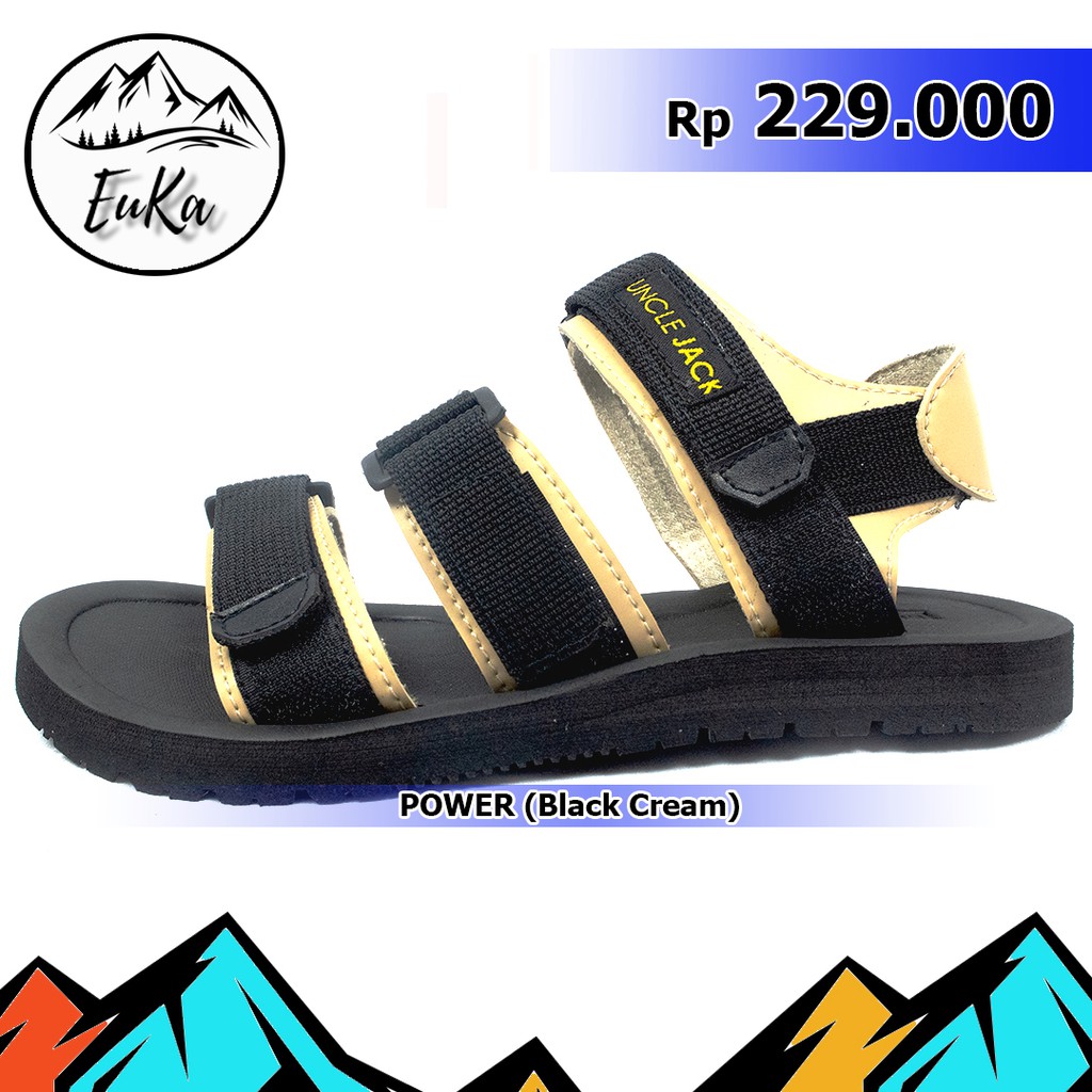 POWER BLACK CREAM Sandal Gunung