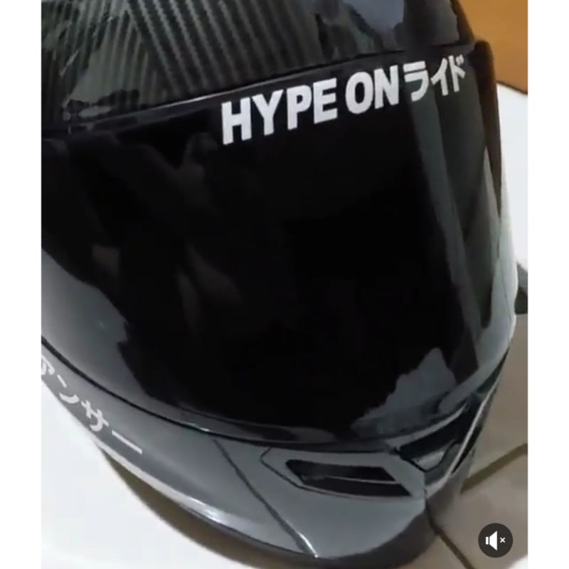 STICKER HYPE ON STIKER HELM VISOR JAPAN CUTTING