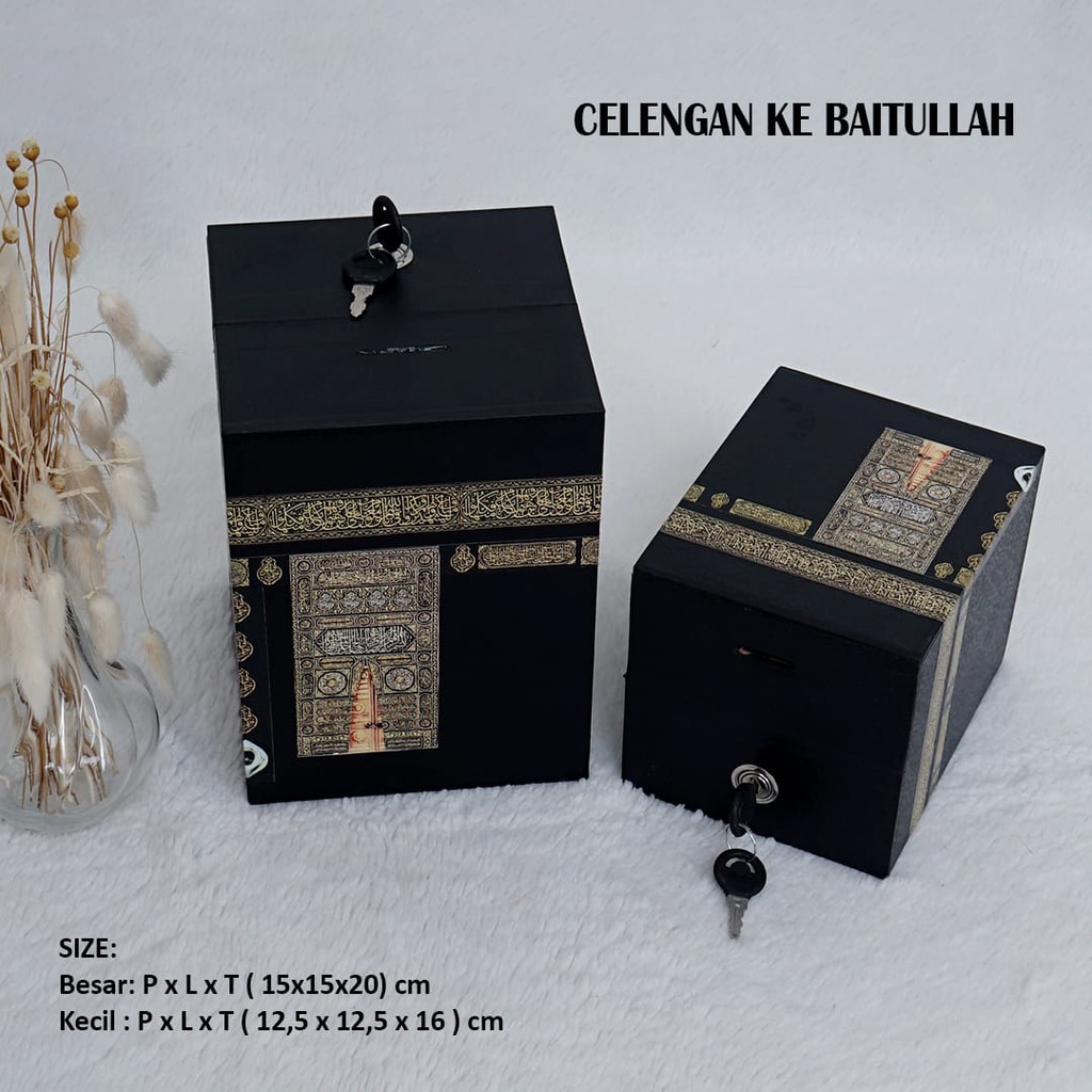 Tabungan Celengan Miniatur Kakbah Alesya Muslim Desaign Makkah/Harga Grosir/Best Seller