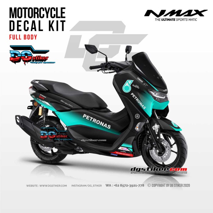 Decal Striping Nmax New Hitam Petronas