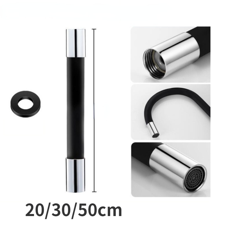 Extender Keran Universal Dapat Berputar 360 Derajat° Adapter Nozzle Tabung Panjang Dapat Diputar Bahan Alloy Untuk Wastafel