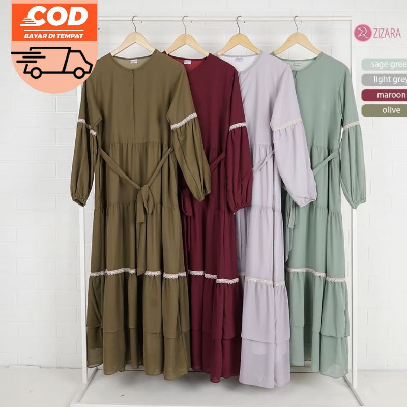 Gamis Ceruty Babydoll Premium Zhafira Dress Zizara