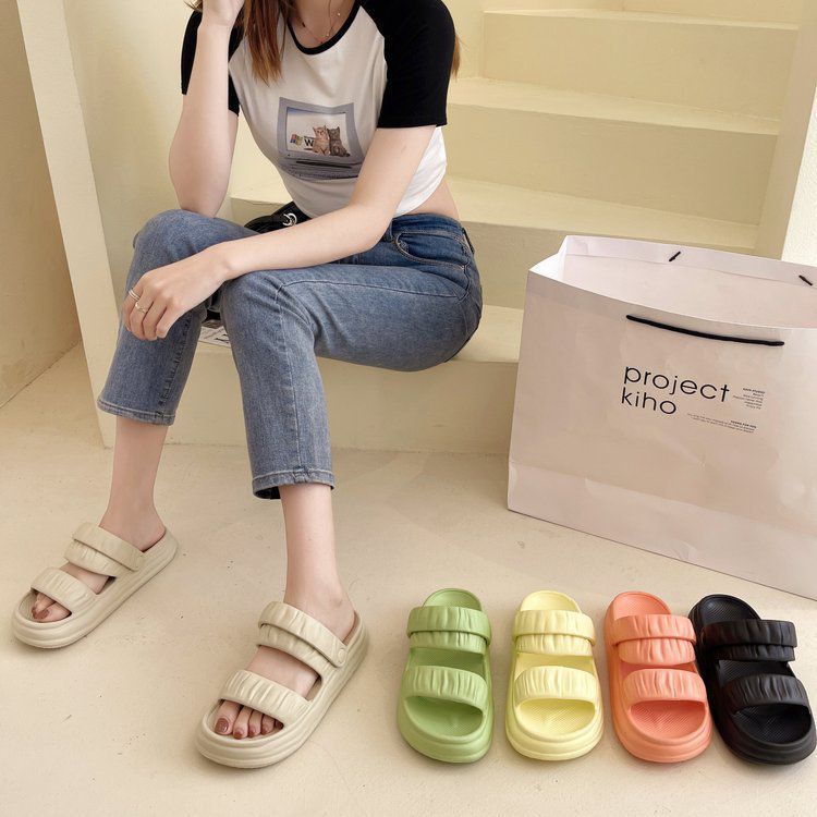 Sandal Gunung Tali LAILA Platform Jelly Sol Tebal 8912