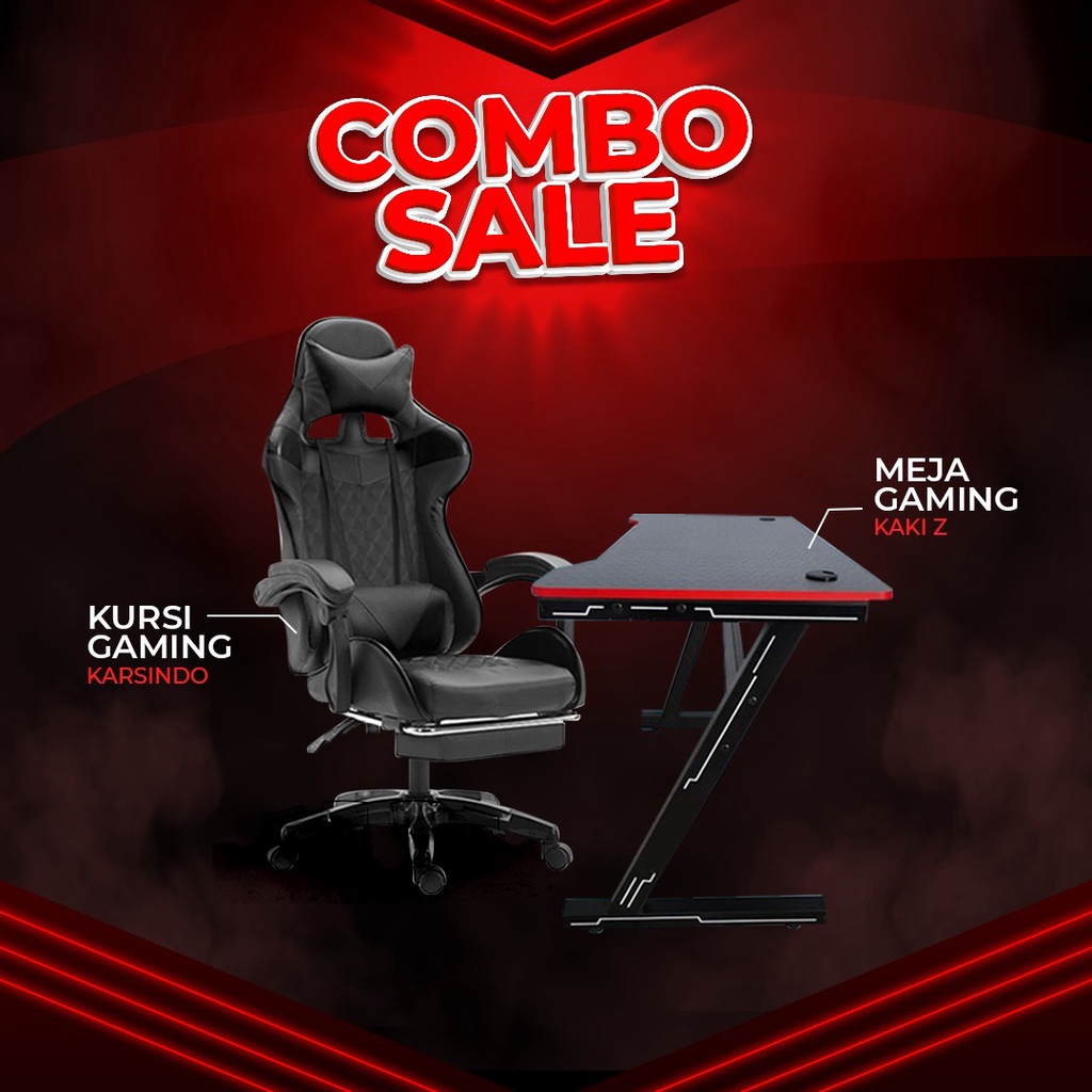 KURSI GAMING KARSINDO + MEJA GAMING (PROMO)