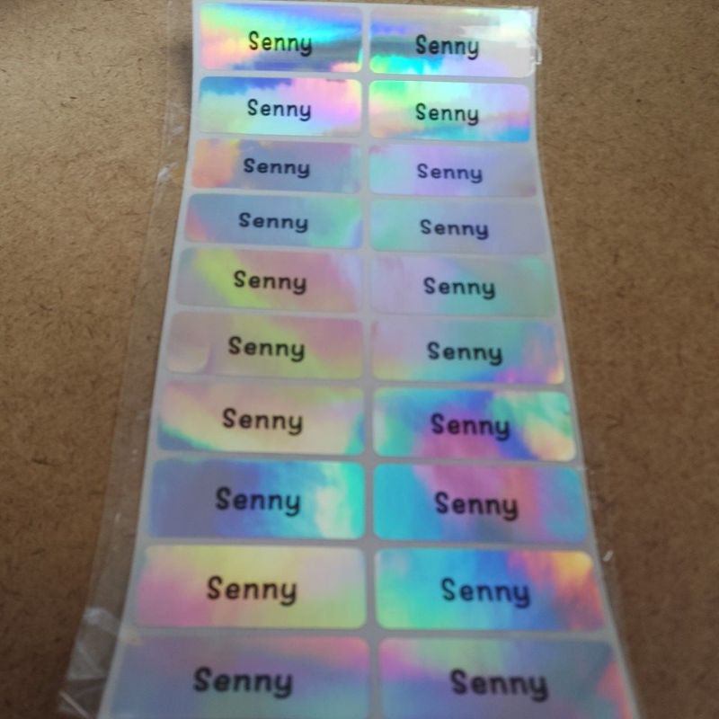 

Laser Hologram Label nama sticker label name waterproof