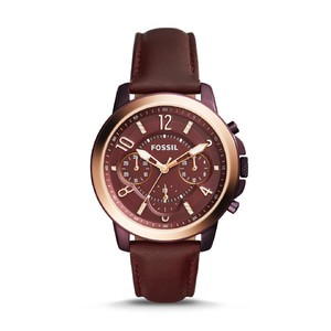 Unik Jam Tangan Wanita Fossil Original ES4116 Gwynn Chrono Wine Leather Murah