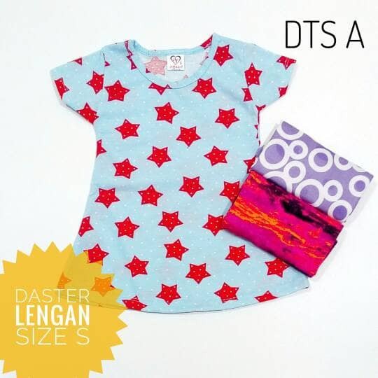 SALE Dress Daster Bayi Lengan Pendek Size S 0 1thn Set isi 3pcs