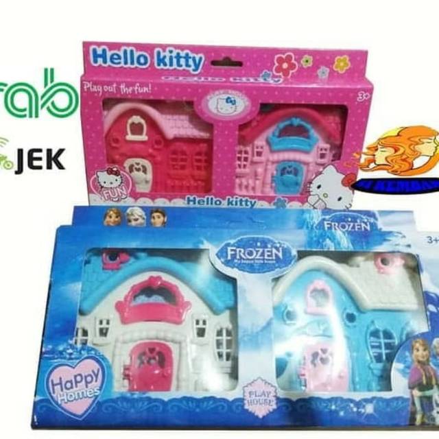 Mainan rumah frozen hello kitty