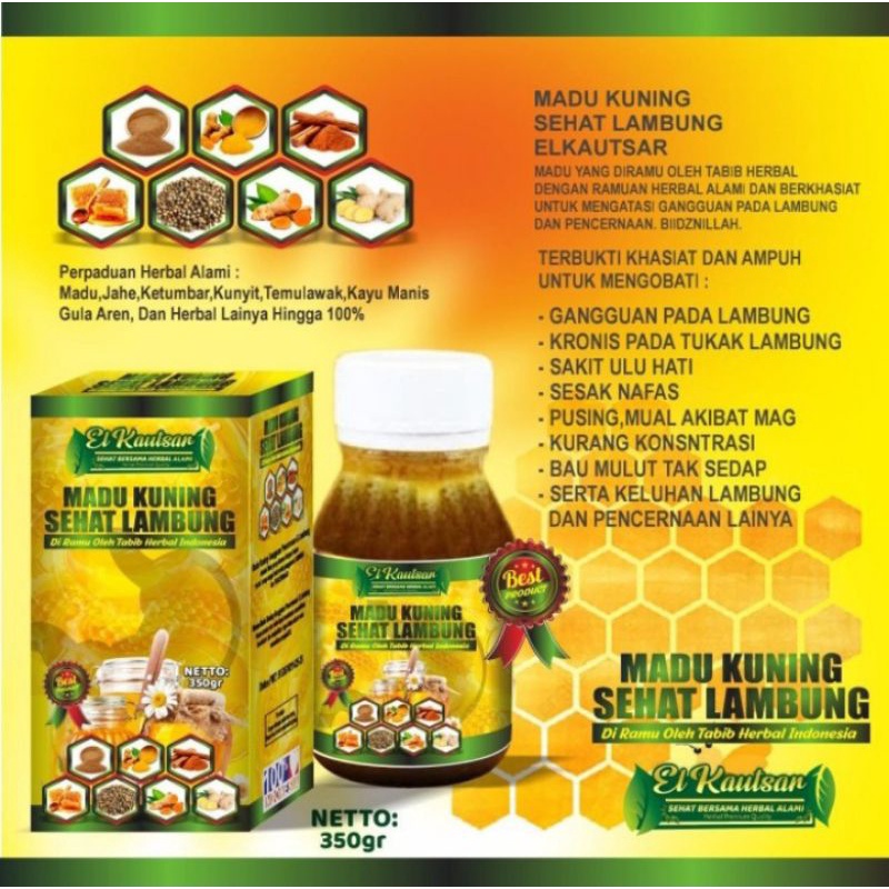 

Madu Kuning Sehat Lambung Elkatsar 350 Gram