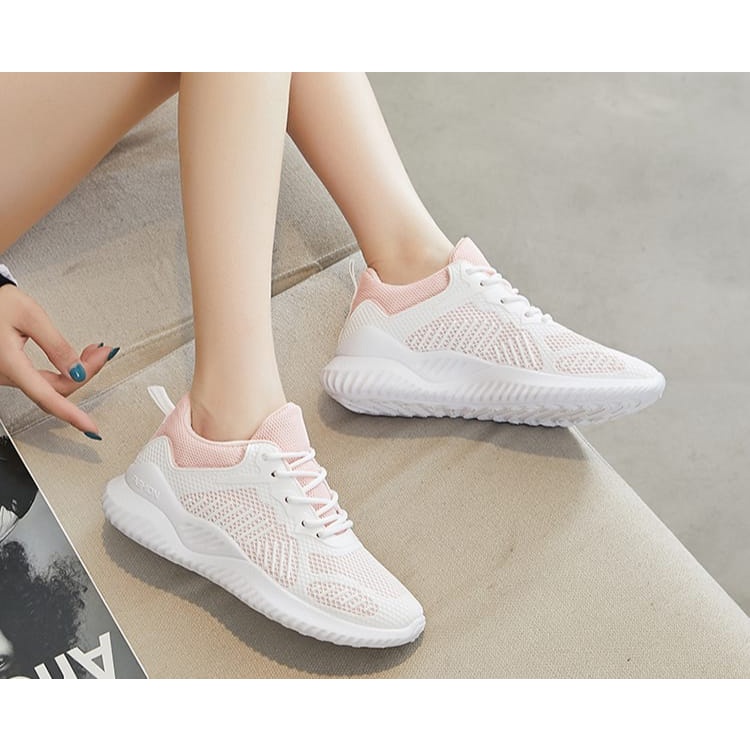 CUCI GUDANG GROSIRTAS LS  LV0160 Sepatu Sneakers Sport Wanita Import Fashion Line Polos