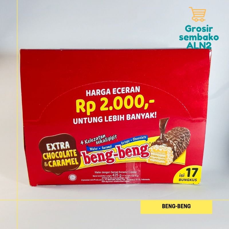 

Beng Beng Chocolate Caramel Crispy Wafer 1 box @17 pcs