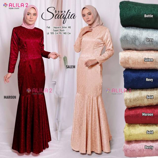Gamis pesta mermaid saafia by alila 2