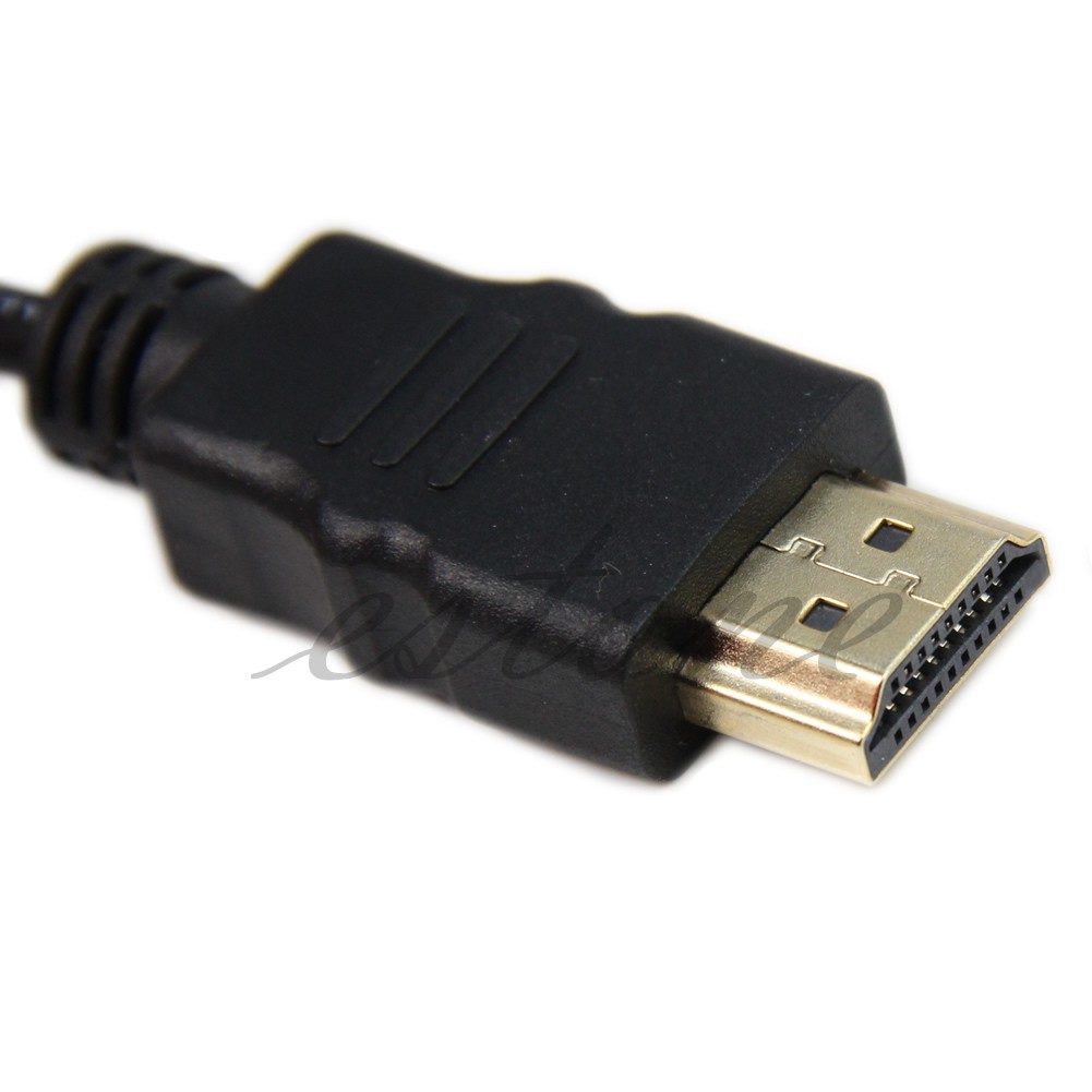 Kabel Adapter Converter HDMI Male to VGA HD-15 Lapis Emas 6Ft 1.8M 1080P