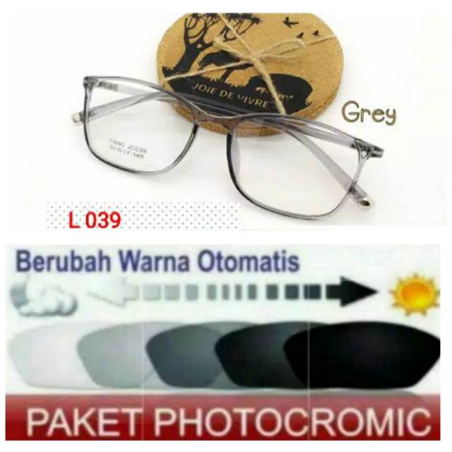 Frame Kacamata Anti Radiasi, Kaca mata Terbaru L093 Free Lensa Photocromic Minus Plus Anti UV